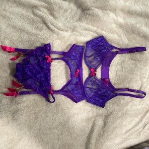 L’Agent by Agent Provocateur Monica Set in Electric Purple